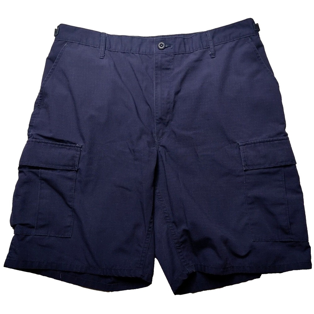 PROPPER Men Large Blue Ripstop Cotton Blend 10" Tactical Cargo Shorts F5261